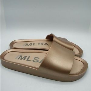 MLSA Rose Gold Jelly Beach Pool Slide Sandal Size 7